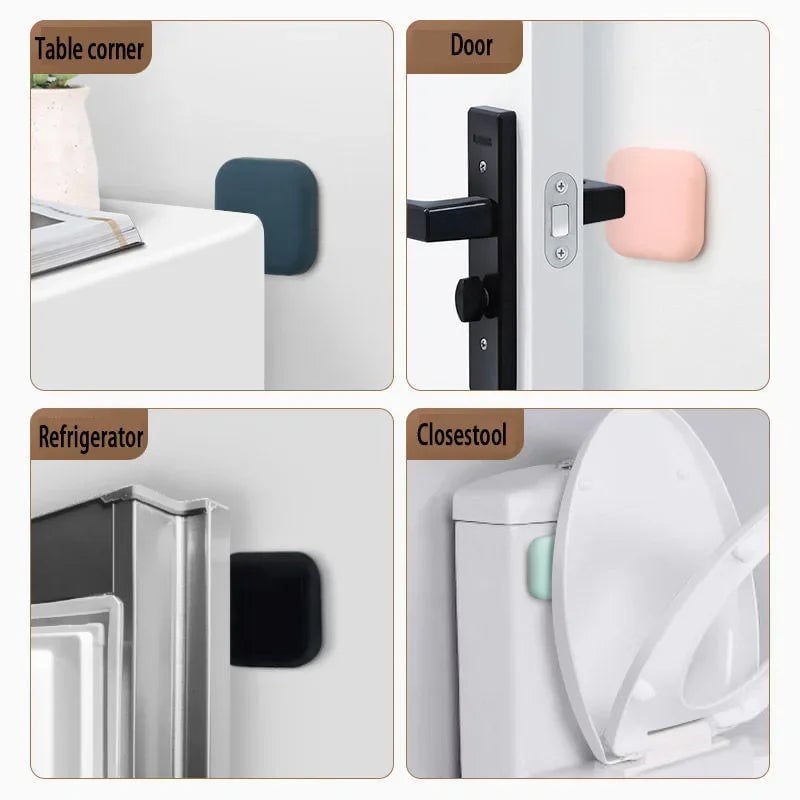 Silicone Door Stopper Bumpers - Self Adhesive Anti-Shock Wall Pads
