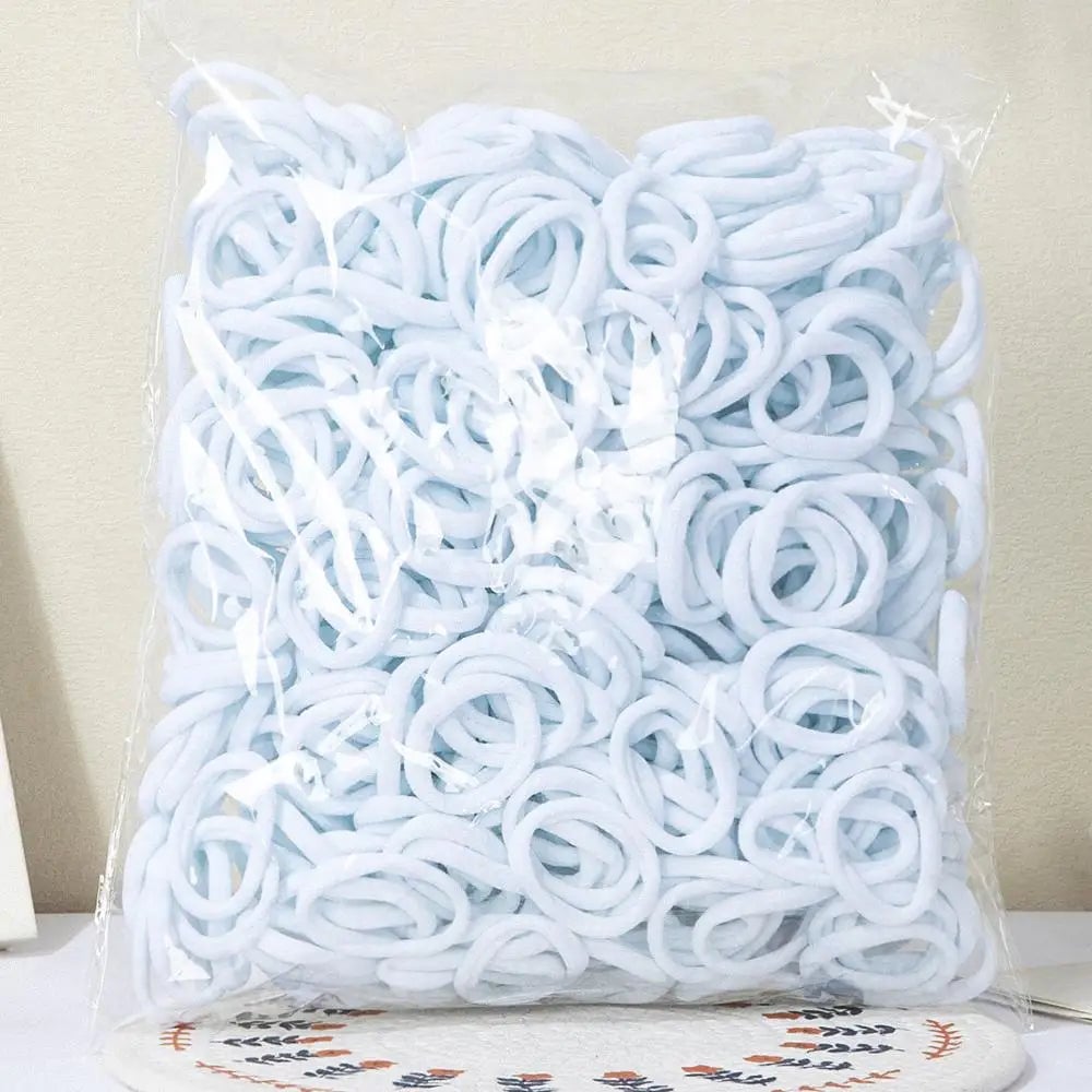 30-200pcs Nylon Hair Bands Set - Basic Ponytail Holders & Ties