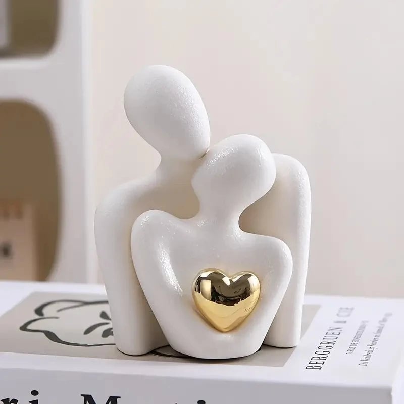 Romantic Love Embrace Couple Statue Ornament Bedroom Decor Valentine Gift