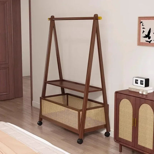 Heavy Duty Floor Standing Clothes Rack - Bedroom Wardrobe Storage