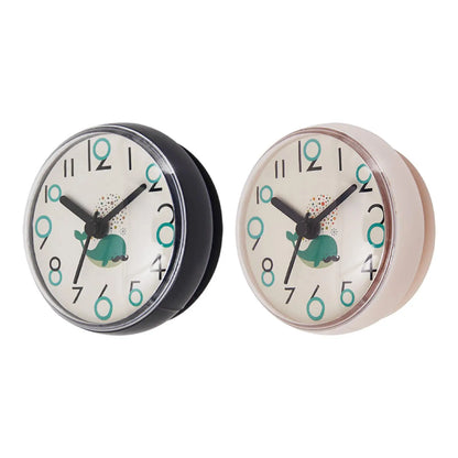Waterproof Bathroom Shower Clock with Suction Cup - Small Round