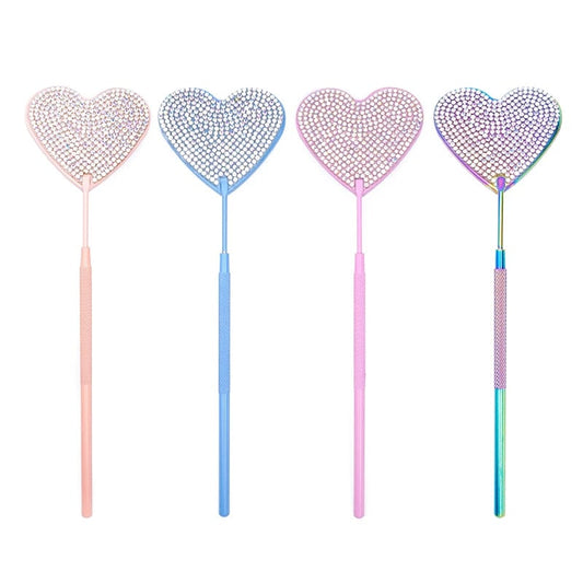 Stainless Steel Magnifying Lash Mirror - Diamond Multifunction Makeup