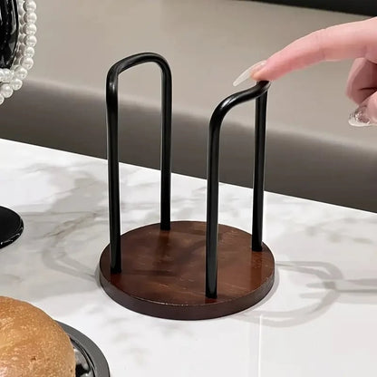 Wood Disposable Cup Dispenser Rack with Extended Stick - Storage Stand