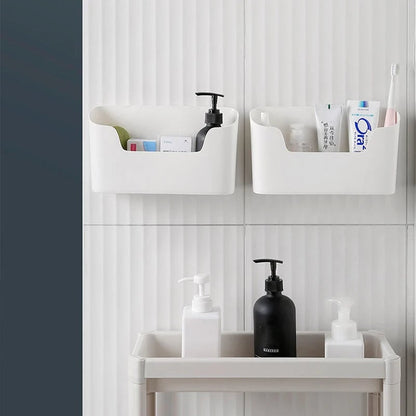 Wall Mounted Storage Rack - Kitchen Bathroom Cabinet Door Organizer