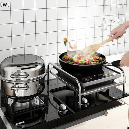 Stainless Steel Induction Cooker Floor Stand Multifunctional Rack