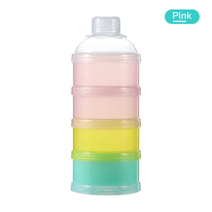 4-Layer Portable Baby Milk Powder Storage Container Food Dispenser