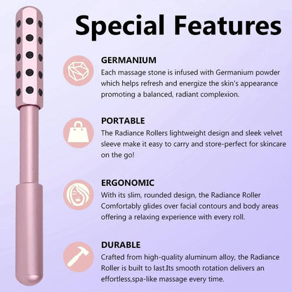 24 Germanium Acupoint Face Roller Stick - Gua Sha Massage Tool