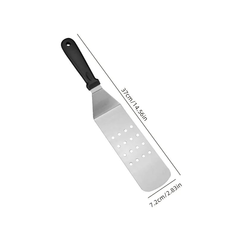 Stainless Steel Kitchen Scraper Spatula for BBQ Burgers & Cooking