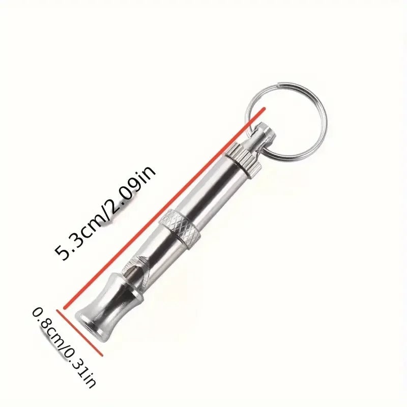 Adjustable Pitch Dog Whistle with Keychain - Professional Training