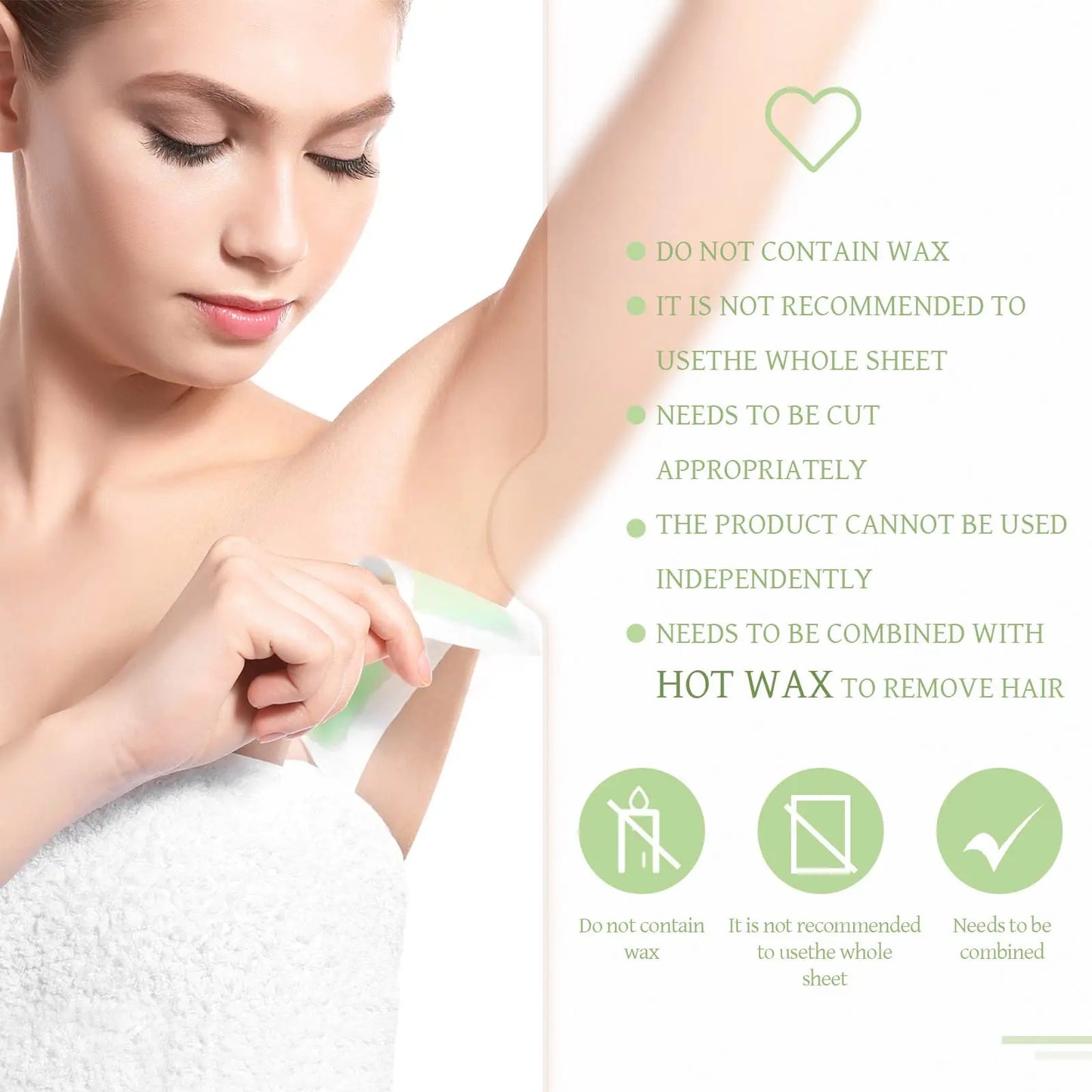 Nonwoven Hair Removal Wax Strip Paper Roll - Professional Depilatory