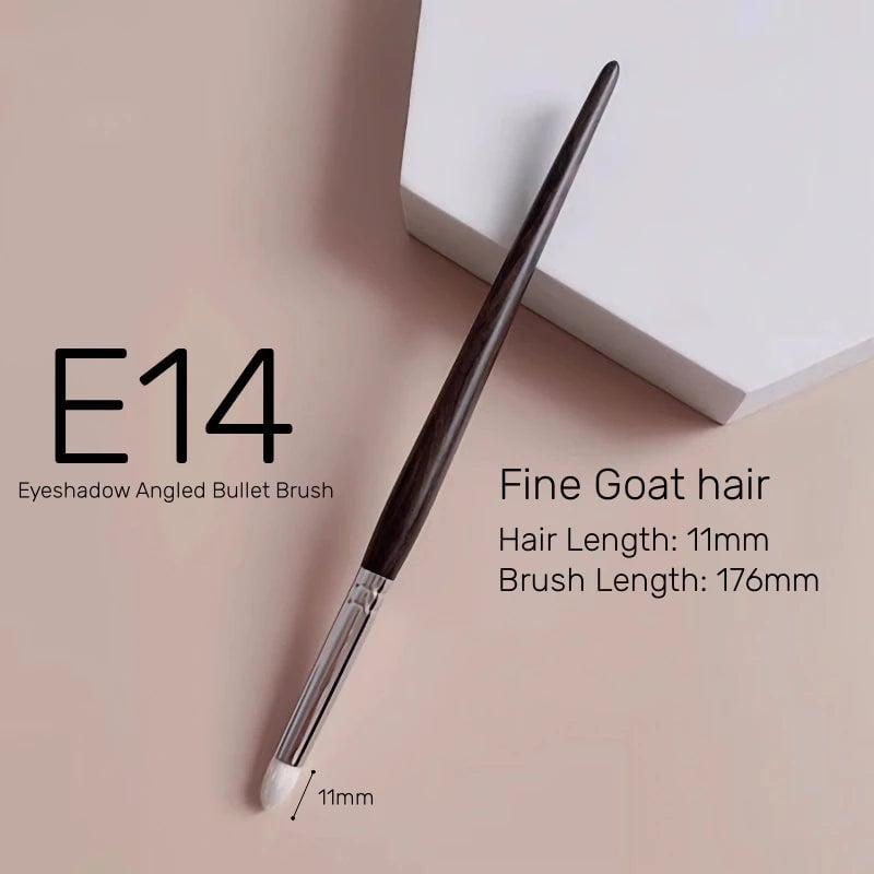 Natural Goat Hair Eyeshadow Blending Brush - Ebony Handle Makeup Tool