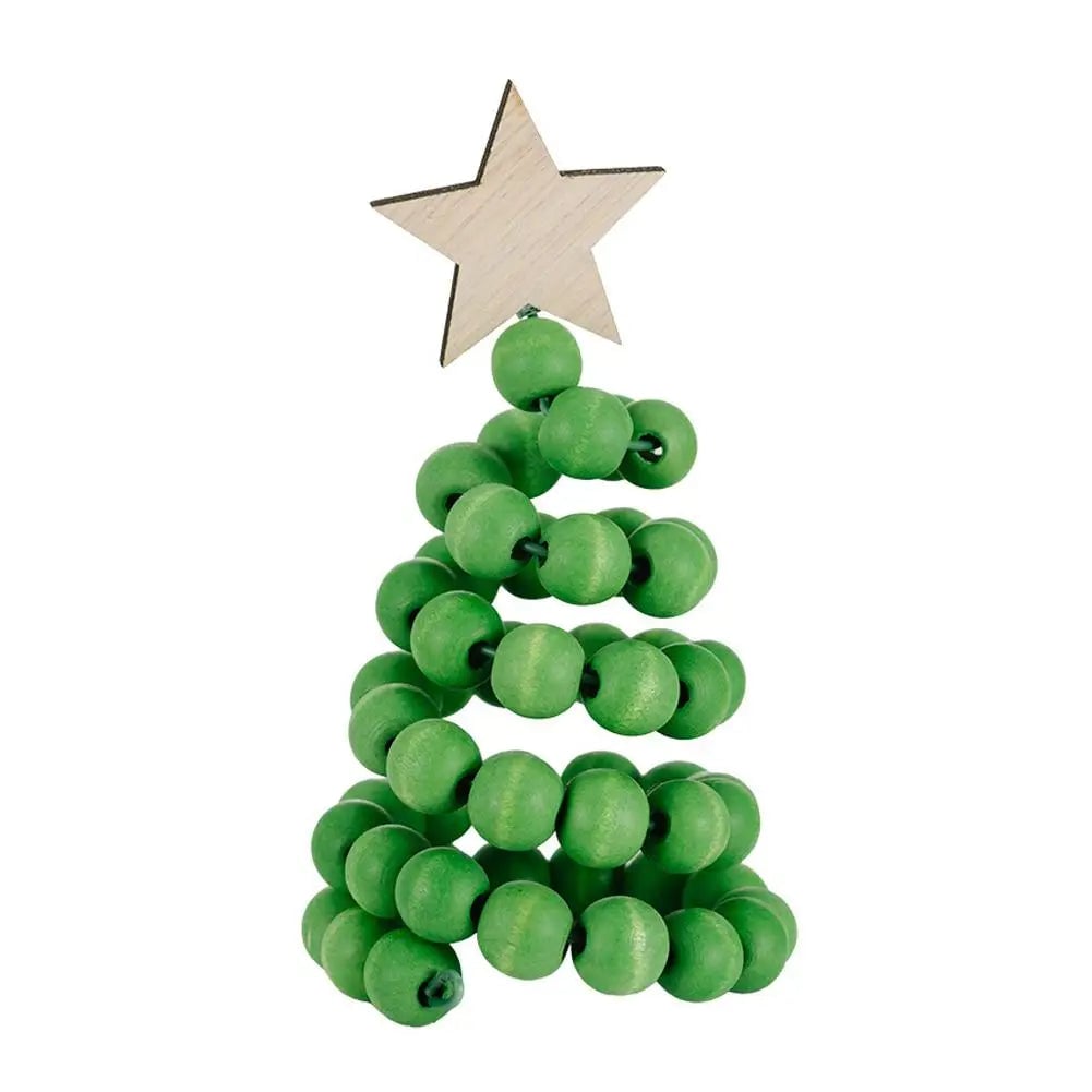 Handmade Wooden Christmas Tree Desktop Ornament - Creative Holiday Decor