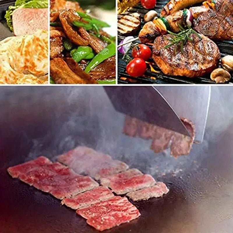 Stainless Steel Spatula with Wooden Handle - Teppanyaki Scraper