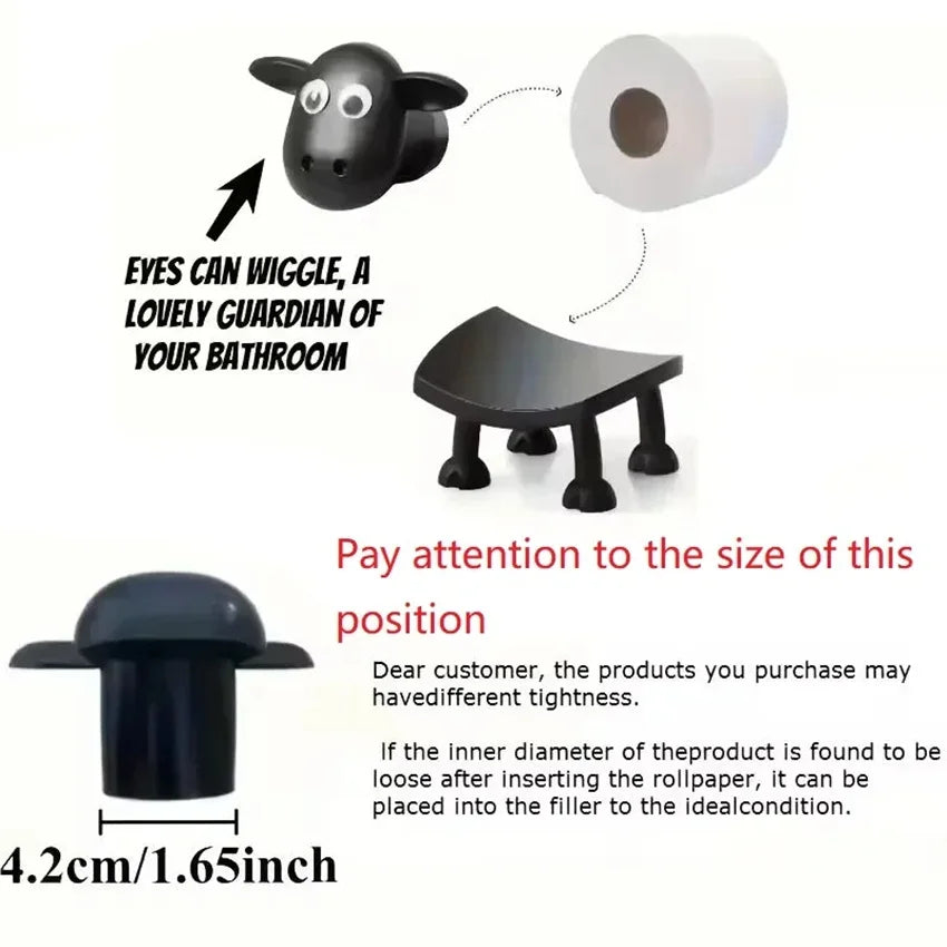 Adorable Sheep-Shaped Toilet Paper Holder - Durable Plastic Home Decor Holiday Party Essentials Toilet Paper Holder