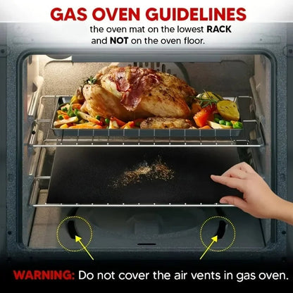 4-Size Non-Stick Reusable Oven Liners BBQ Grill Mat Set