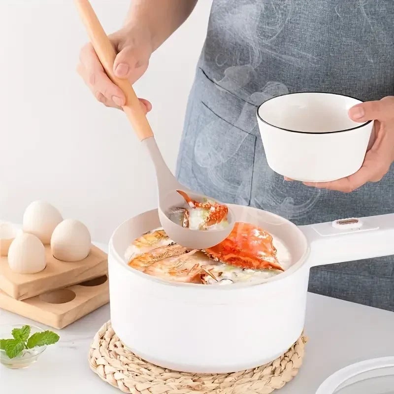 12-Piece Silicone Kitchen Utensils Set with Wooden Handles