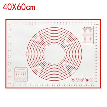 Silicone Non-Stick Baking Mat - Pizza Dough Kneading Pad Kitchen