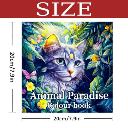 Adult Coloring Book Animals Cats Flowers Therapeutic Art Therapy