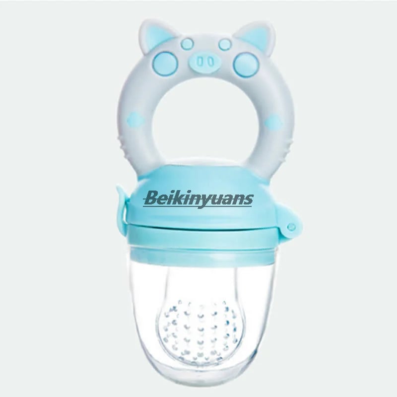 Silicone Baby Teething Pacifier Fruit Vegetable Bite Bag Molar Stick