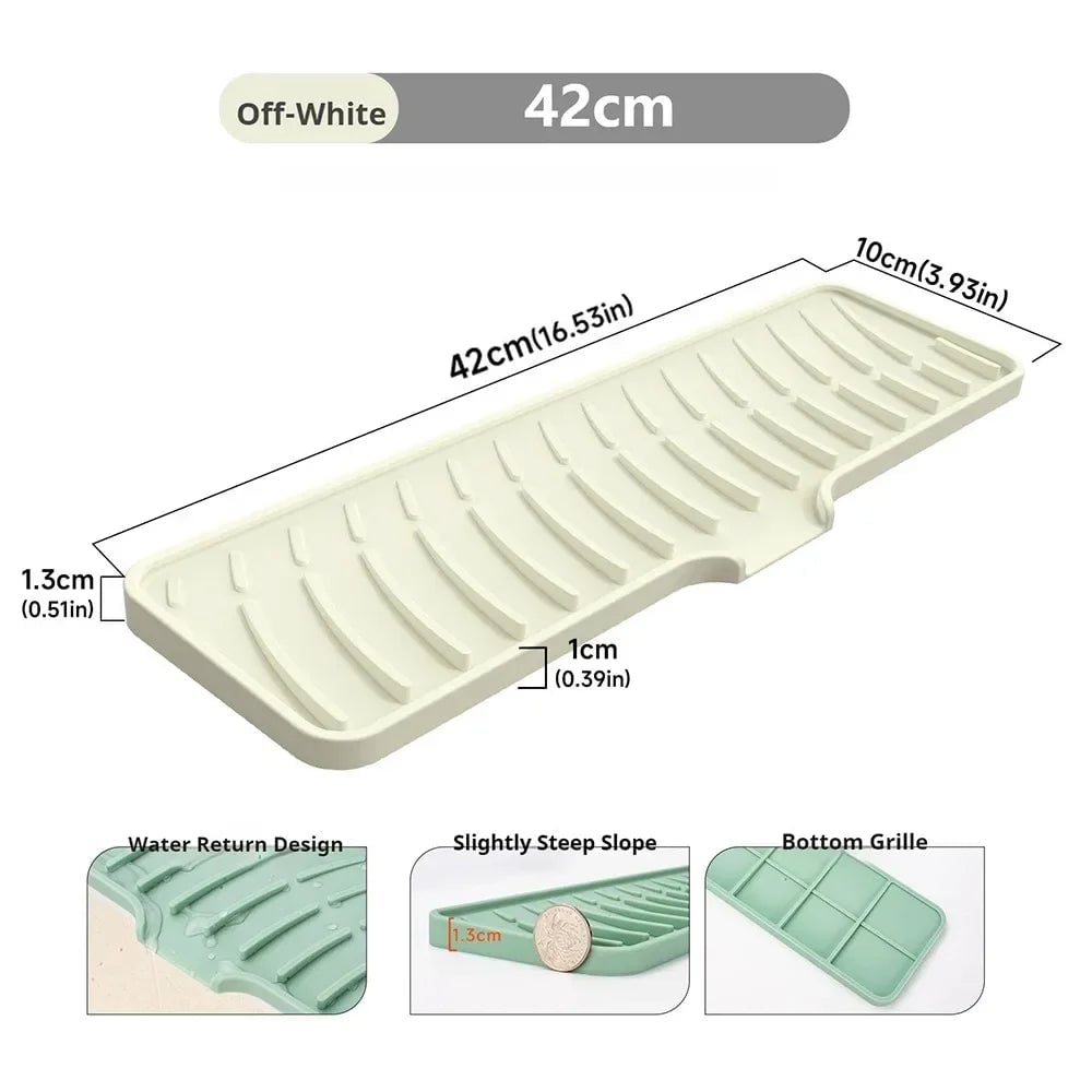 Silicone Kitchen Sink Faucet Splash Guard Mat Countertop Protector