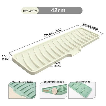 Silicone Kitchen Sink Faucet Splash Guard Mat Countertop Protector