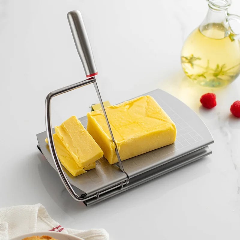 Stainless Steel Multi-Function Food Slicer with Scale - Cheese Ham