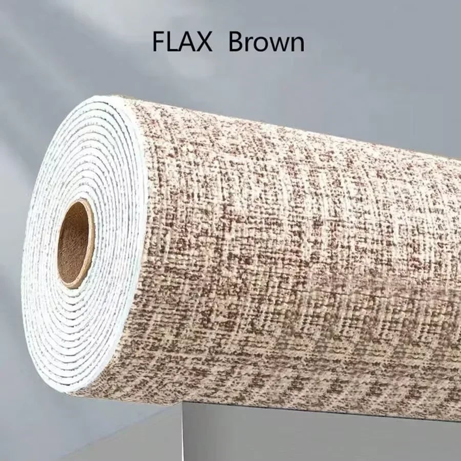 PVC Waterproof 3D Linen Self Adhesive Wall Stickers Bedroom Decor