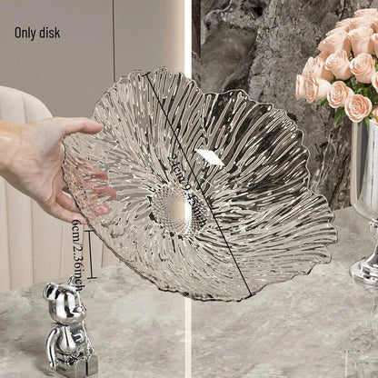 Large Capacity Petal Design Fruit Tray - Light Luxury Snack Serving