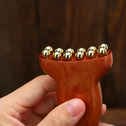 Copper Wood Lymphatic Face Massager - Anti-Aging Jawline Firming Tool