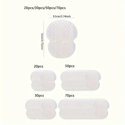 Washable Underarm Sweat Pads 20-100pcs Absorbing Armpit Guards