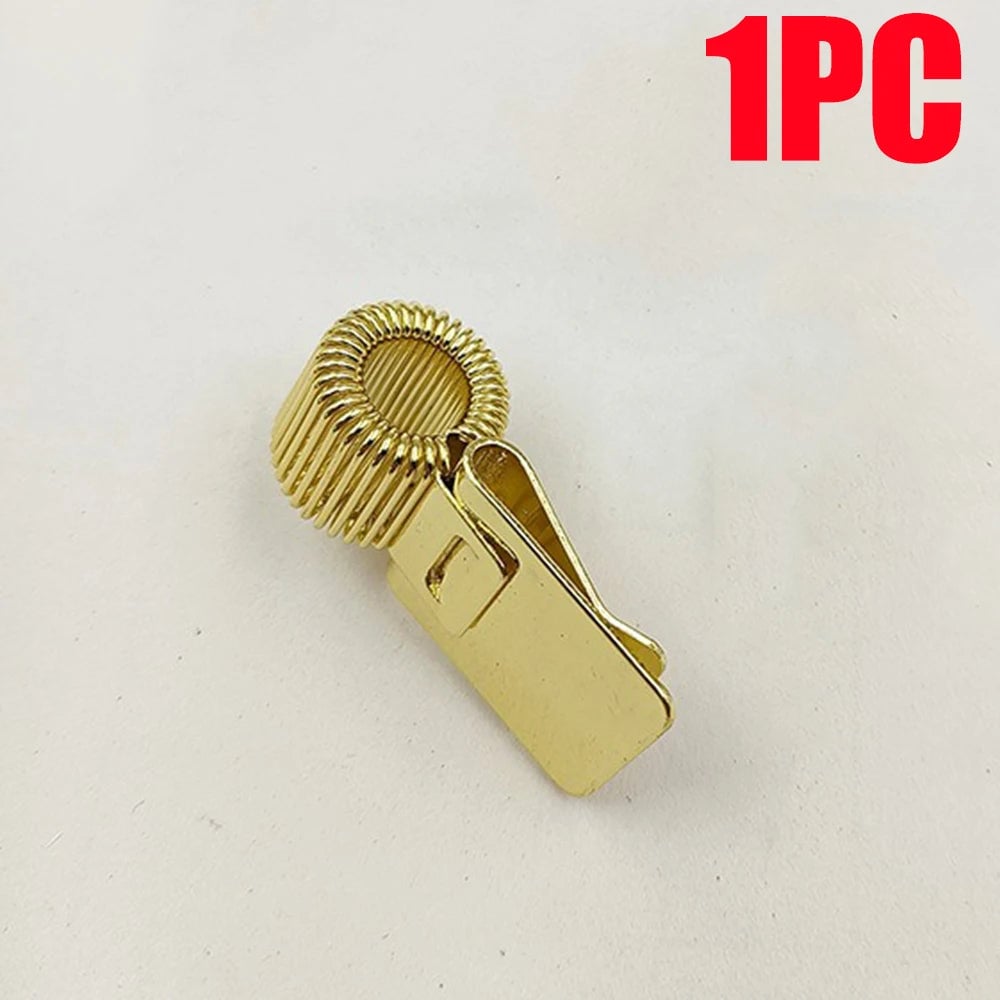 Telescopic Spring Pen Clip Notepad Holder with Electroplating Finish