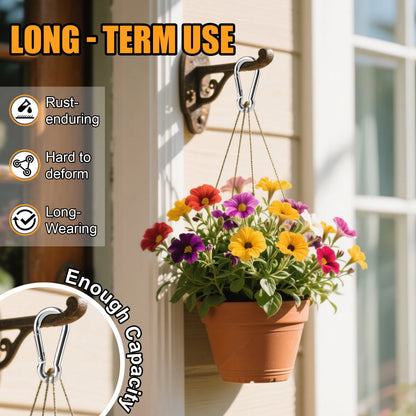 304 Stainless Steel M4 M5 M6 Spring Snap Carabiner Hook 6-24Pcs