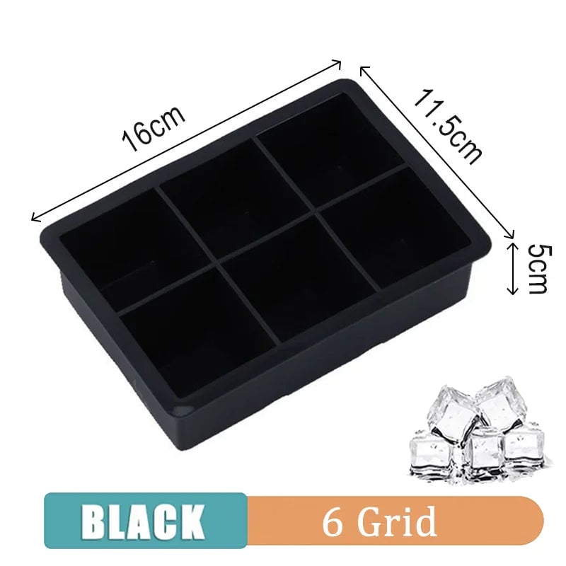 Silicone Ice Cube Maker Mold Tray with Lid - 4/6/8/15 Grid Large Ball