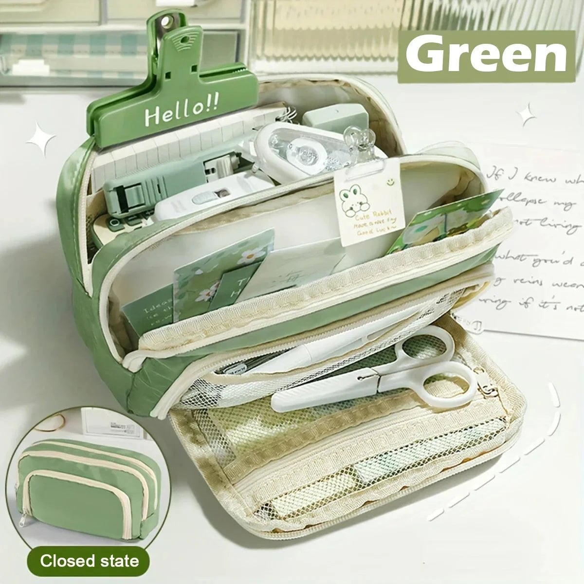 Multi-Layer Large Capacity Pencil Case - Student Stationery Storage