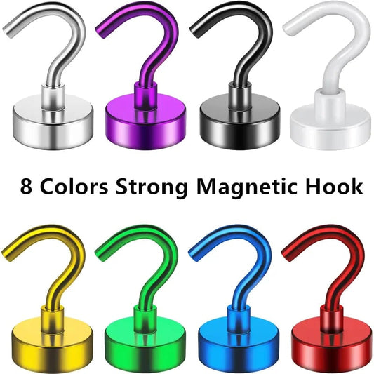 16mm Heavy Duty Magnetic Hooks - Strong Multi-Purpose Storage