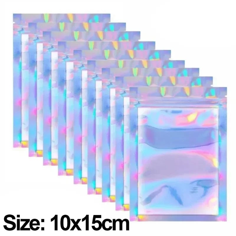 Holographic Laser Sealing Bags - Resealable Food Candy Jewelry