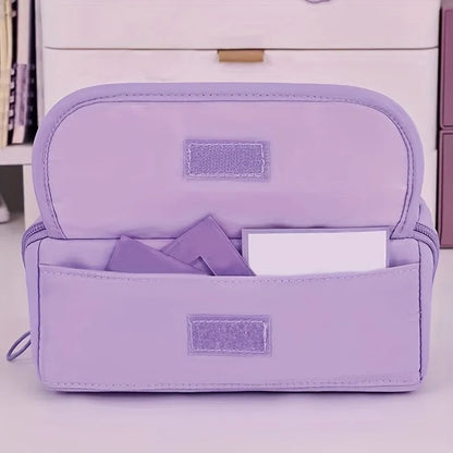 Large Multi-Compartment Pencil Case Organizer - Desktop Storage