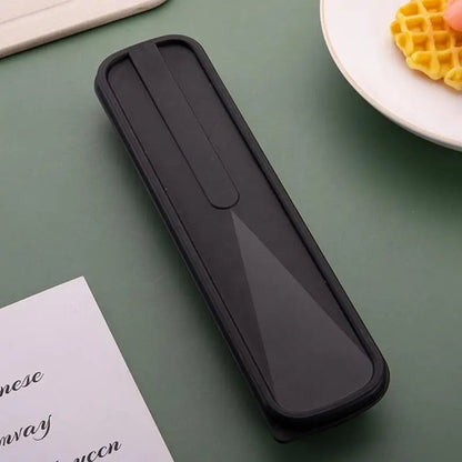 Portable Flip Cover Cutlery Storage Box - Drop Resistant Tableware