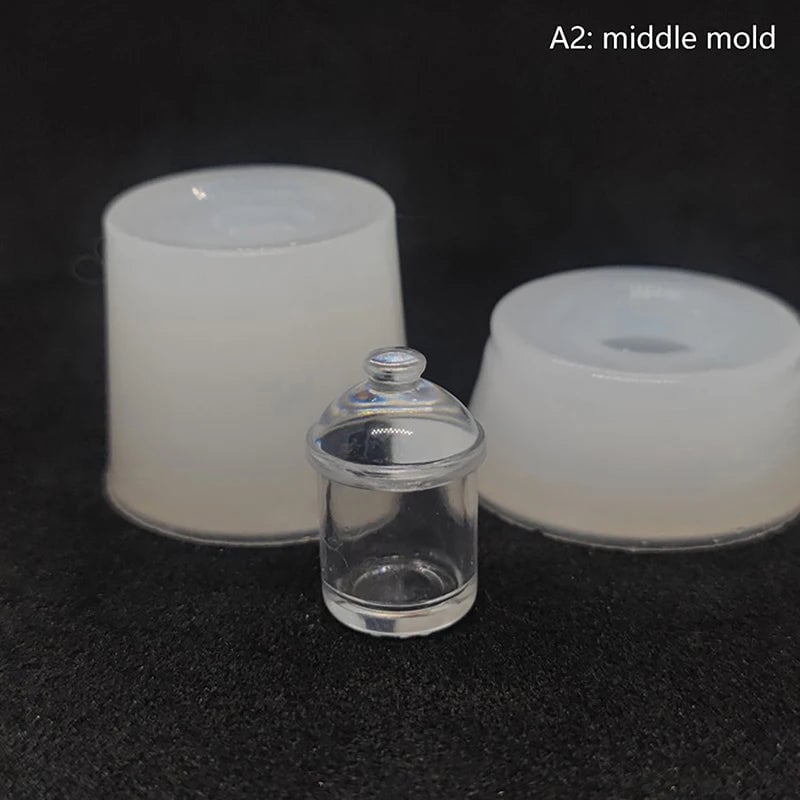 Mini Silicone Food Jar Molds - Dollhouse Kitchen DIY Cookie Candy Jars