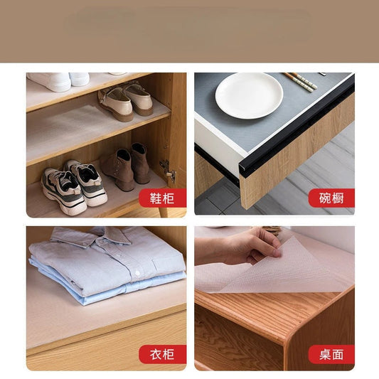Anti-Slip Reusable Drawer Liner Mat - Kitchen Cabinet Shelf Pad
