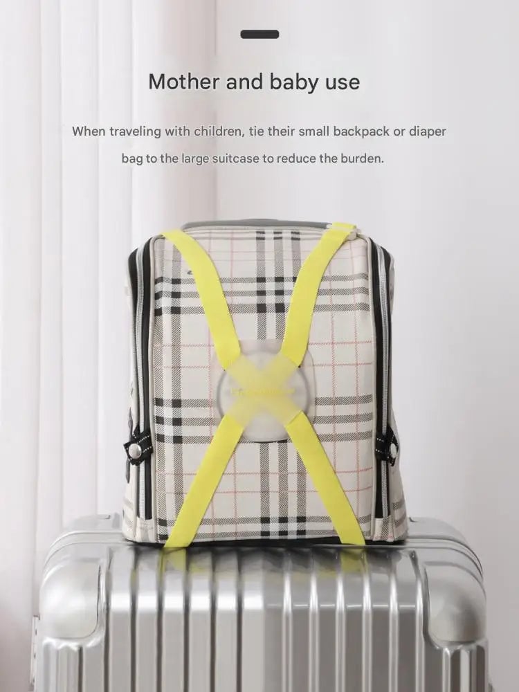 Adjustable Travel Luggage Strap - Elastic Suitcase Belt with Buckle