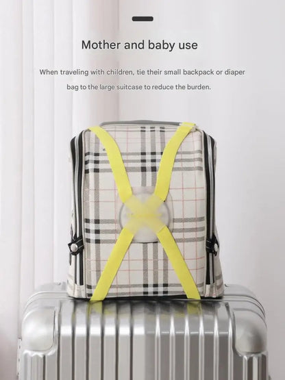 Adjustable Travel Luggage Strap - Elastic Suitcase Belt with Buckle