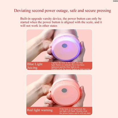 USB Rechargeable Mini Blender 6-Blade Portable Smoothie Maker 380ml