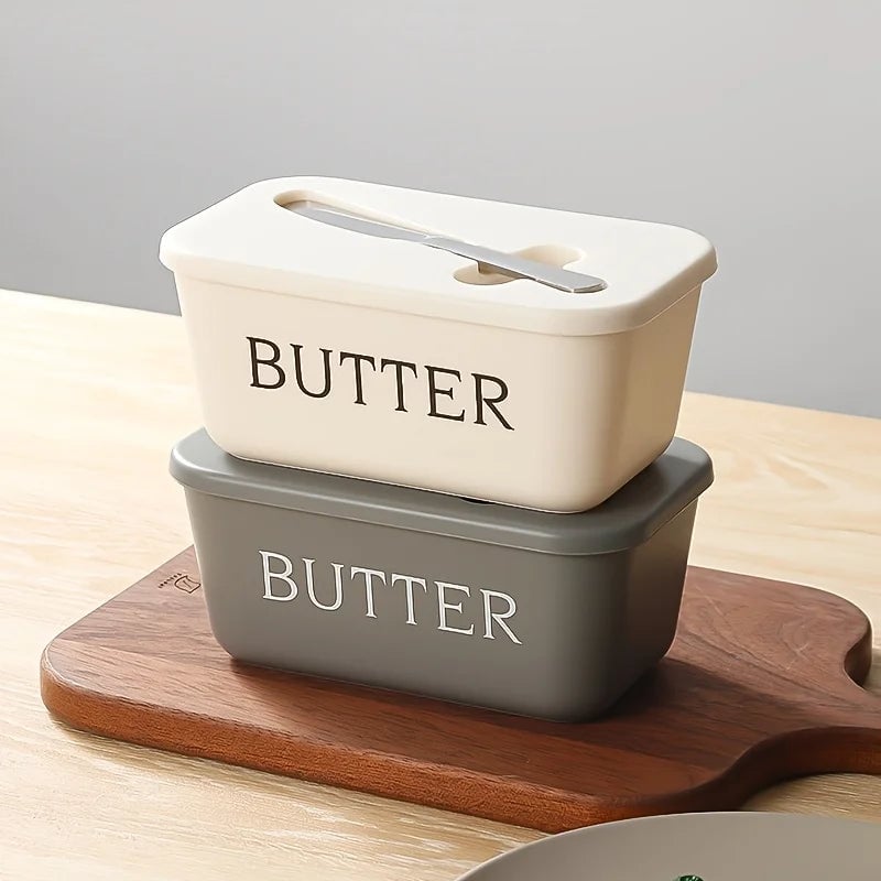 Sealed Butter Storage Container with Cutting Knife - Airtight Cheese