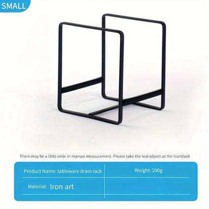 Iron Kitchen Dish Drying Rack - Countertop Plate Storage Cabinet