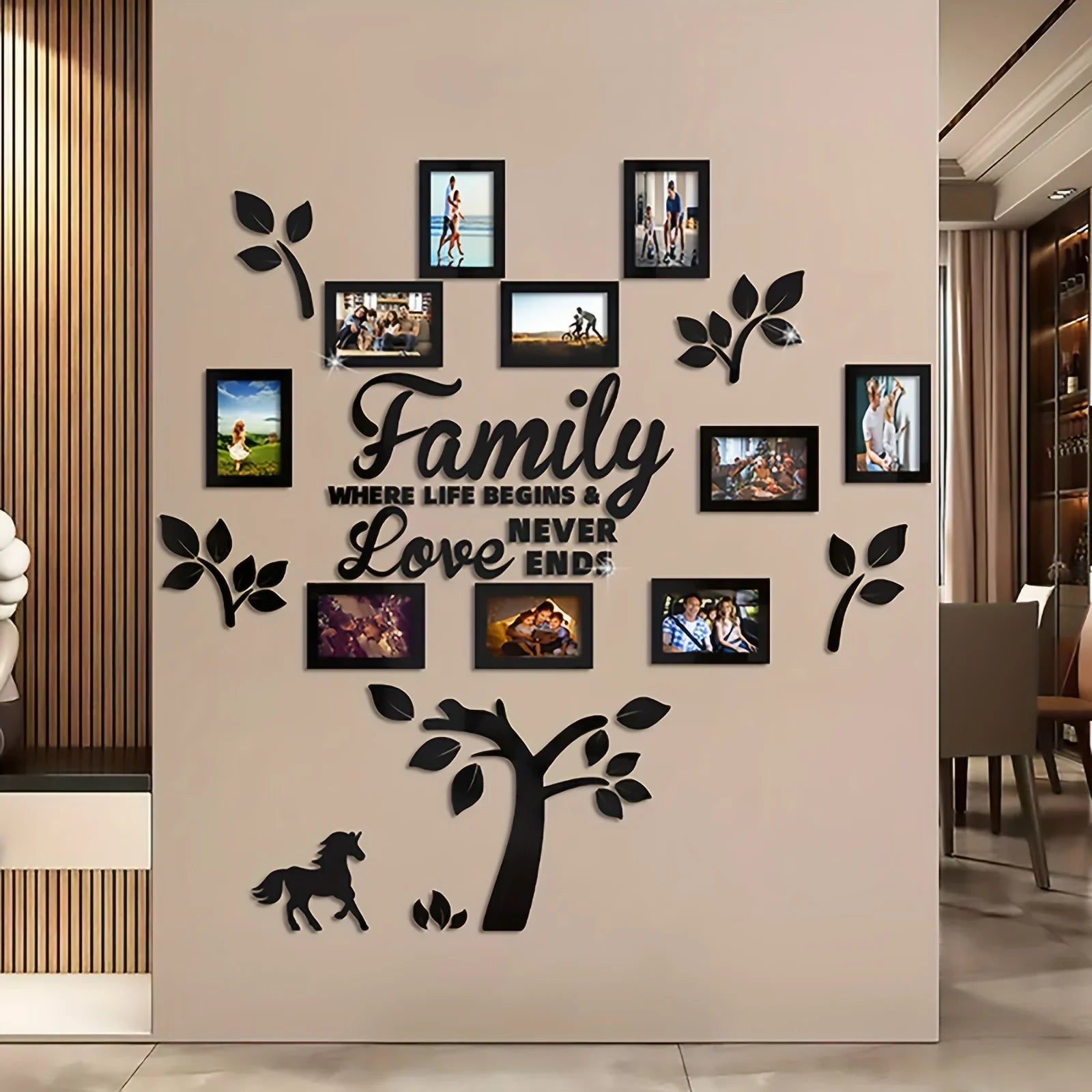 3D Acrylic Photo Frame Wall Decor Set with Poster Templates