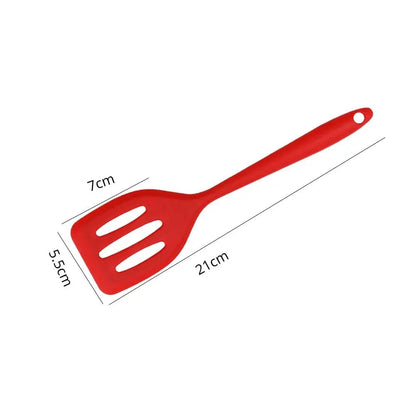 Heat-Resistant Silicone Spatula - Non-Stick Flat Bottom Frying
