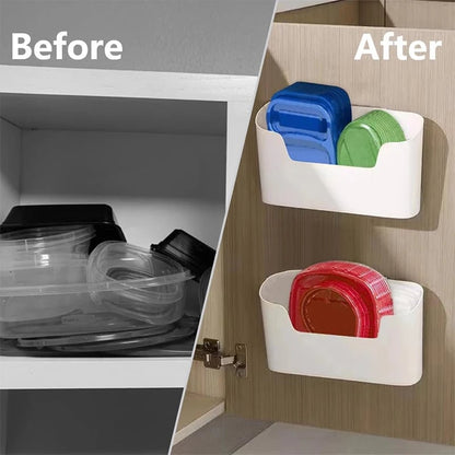 Wall-Mounted Adhesive Storage Rack Multifunctional Cabinet Organizer