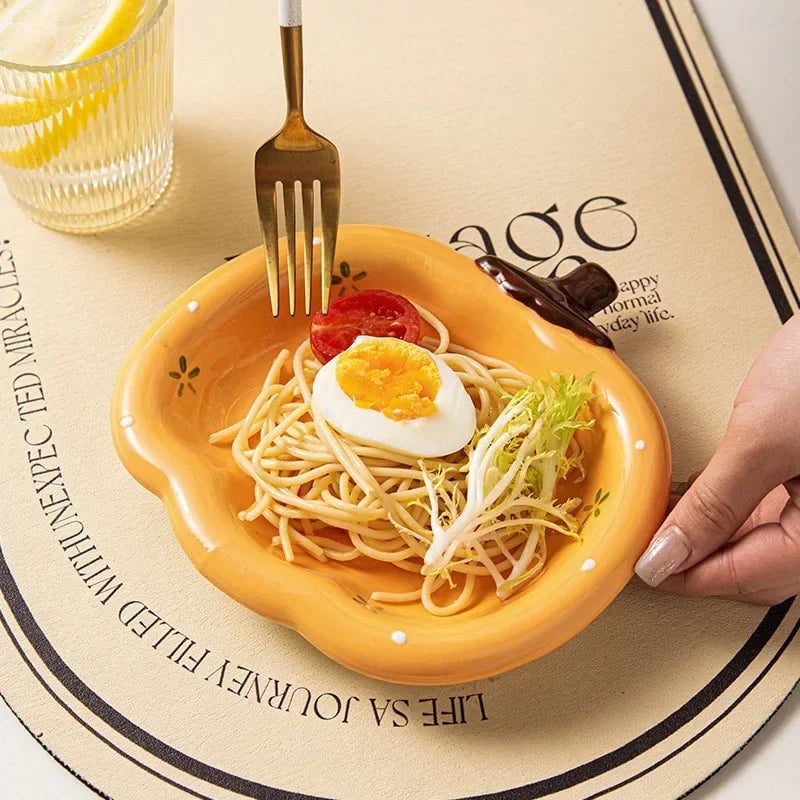 Ceramic Mini Dessert Plates - Small Fruit Salad Serving Trays Set
