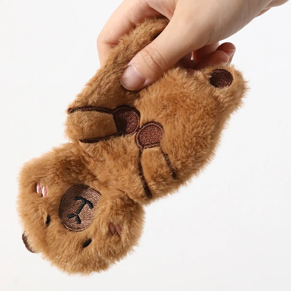 Plush Bear Dog Toy - Durable Chew with Double Squeakers Pet Toy
